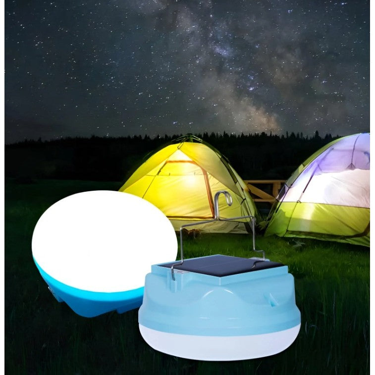 Lama Solara, Kaveny, 2in1, Incarcare Solara/USB, LED, din Plastic, 3 Trepte de Intensitate, 100 W, 5V, 13 x 13 x 7 cm, Albastru