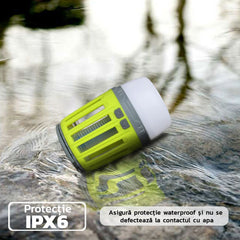 Lampa UV antiinsecte Kaveny, anti muste, anti tantari, Conectare la priza prin USB, portabil, 3.7 V, 200 lumeni, 8.5 x 13.3 cm, Verde