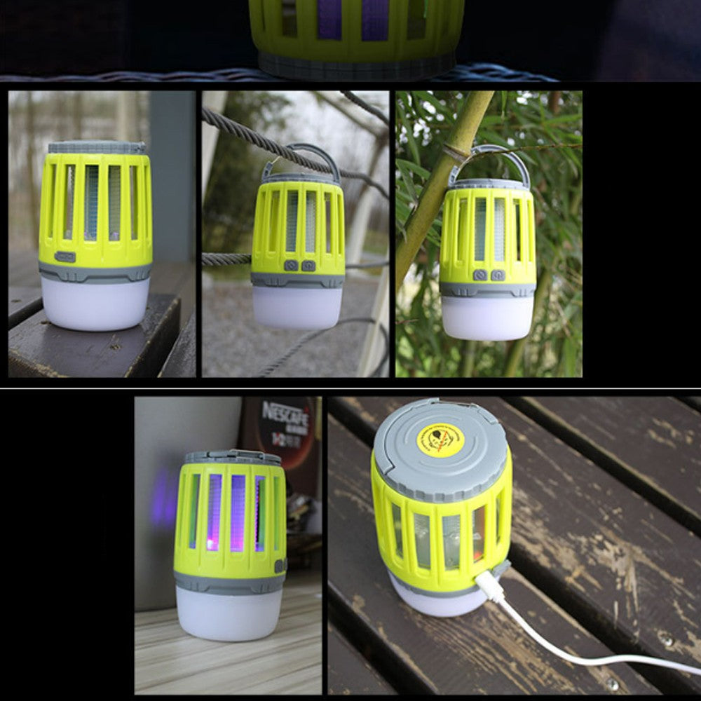 Lampa UV antiinsecte Kaveny, anti muste, anti tantari, Conectare la priza prin USB, portabil, 3.7 V, 200 lumeni, 8.5 x 13.3 cm, Verde