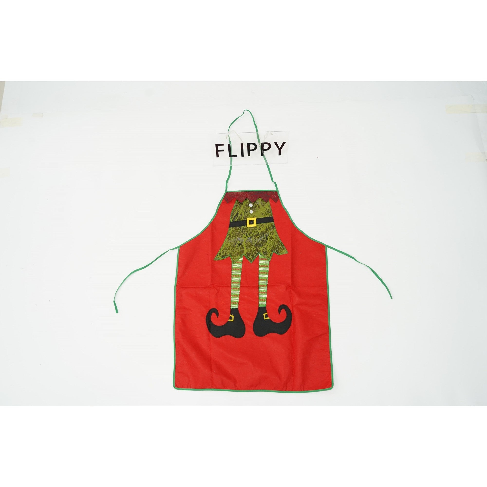 Sort Craciun, Kadeny, cu model de elf, rosu, pentru adulti, poliester