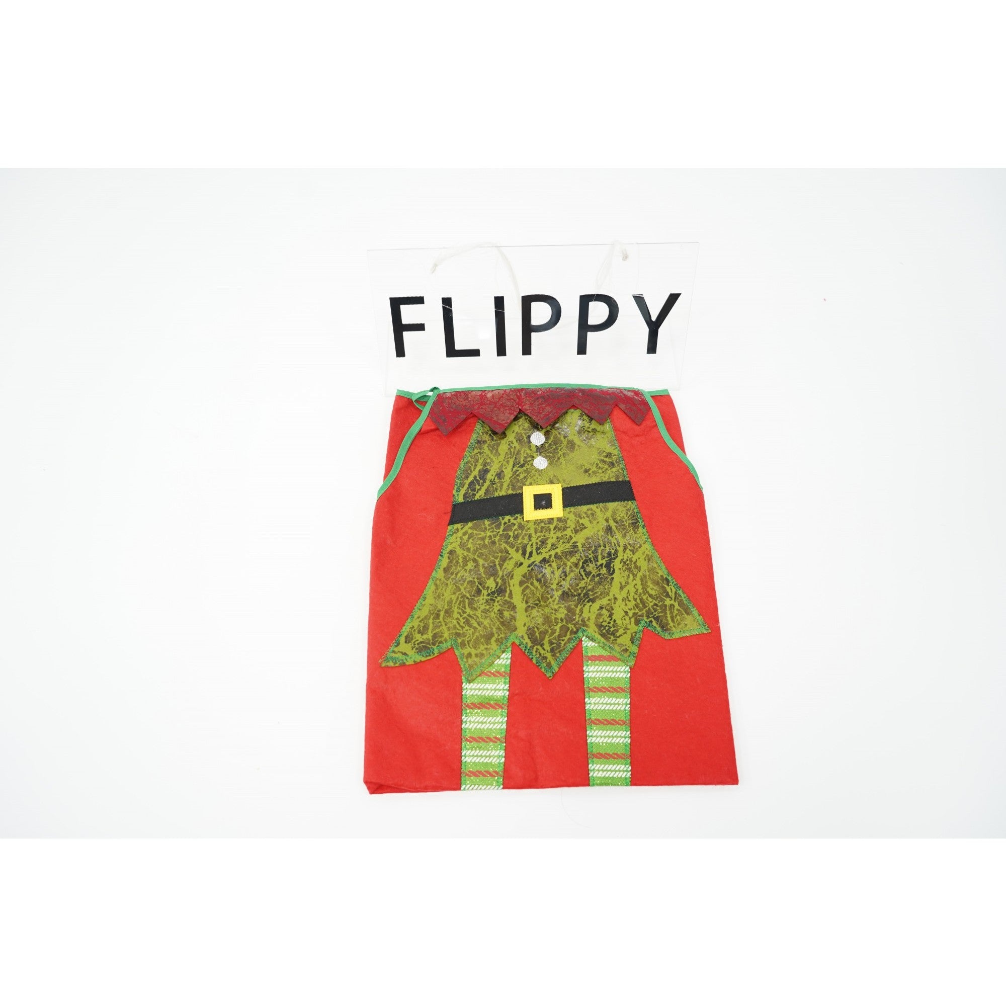 Sort Craciun, Kadeny, cu model de elf, rosu, pentru adulti, poliester