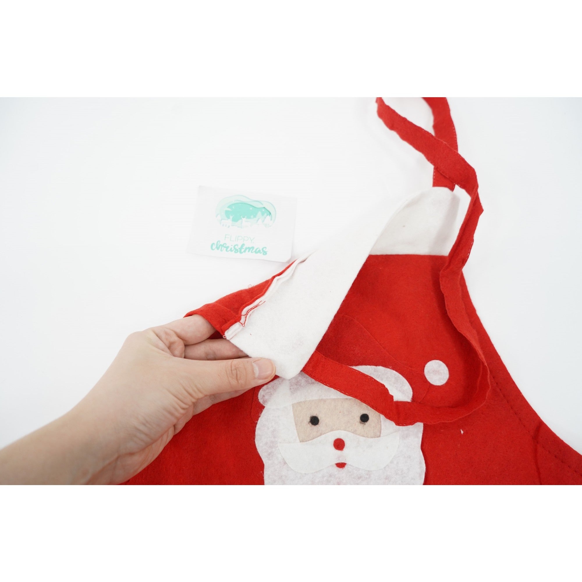 Sort Craciun, Kadeny, cu model de Mos Craciun, rosu, pentru adulti, poliester