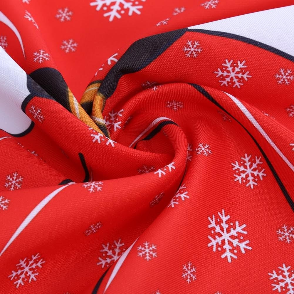 Sort de Bucatarie Decorativ, Kadeny, Tema Craciun, 50 x 70 cm, Model Craciunita, din Poliester, Rosu