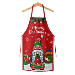 Sort de Bucatarie Decorativ, Kadeny, Tema Craciun, 50 x 70 cm, Model Elf, din Poliester, Rosu