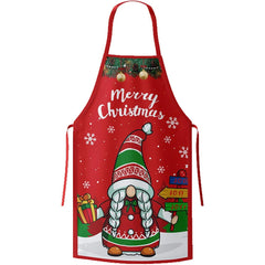 Sort de Bucatarie Decorativ, Kadeny, Tema Craciun, 50 x 70 cm, Model Elf, din Poliester, Rosu