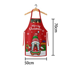 Sort de Bucatarie Decorativ, Kadeny, Tema Craciun, 50 x 70 cm, Model Elf, din Poliester, Rosu