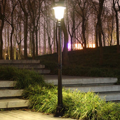 Lampa solara de tip stalp pentru gradina, Kaveny, Alb Cald