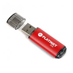 Stick memorie 32GB Platinet PMFE32, USB 2.0, carcasa aluminiu, rosu