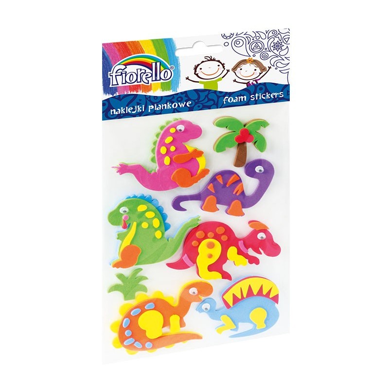 Abtibilduri - dinozauri, 25-70mm, gumat, set 8 buc, Fiorello, GR-NP130 / 170-2386