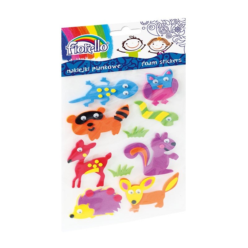 Abtibilduri - animale, 25-65mm, gumat, set 10 buc, Fiorello, GR-NP133 / 170-2387