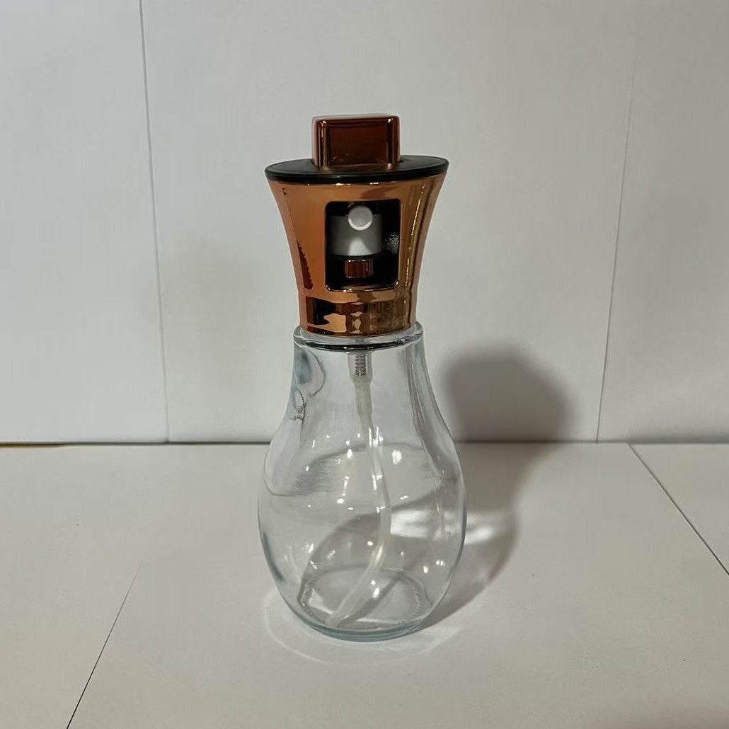 Sticla de ulei cu Pulverizator, Kadeny, Sticla pentru Lichide de Bucatarie, Otet, Sos, 16.7 x 5.2 cm, Volum 200 ml, Roz Gold