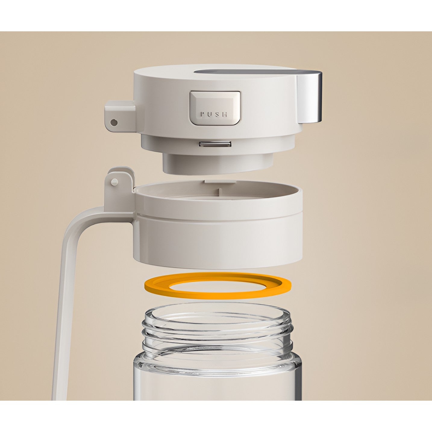 Dispenser pentru Ulei, Kadeny, Deschidere si Inchidere Automata a Rezervorul, cu Inductie Gravitationala, 550 ml, 12x7.6x20.5 cm, Alb