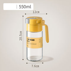 Dispenser pentru Ulei, Kadeny, Deschidere si Inchidere Automata a Rezervorul, cu Inductie Gravitationala, 550 ml, 12x7.6x20.5 cm, Galben
