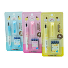 Stilou CNX 3360K, pastic, 4 patroane, capac cu clips, diverse culori