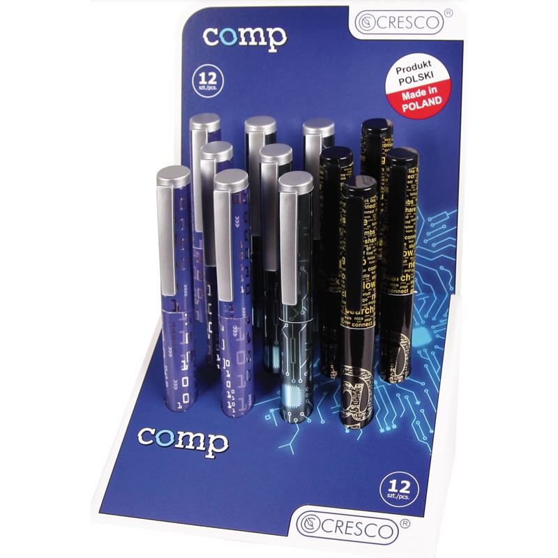 Stilou Cresco GoPen 202000-G, penita iridium, alimentare rezerve, corp plastic diverse culori, model internet