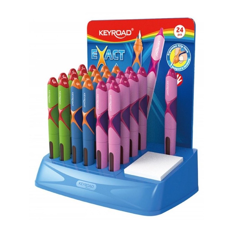 Stilou Keyroad Exact KR971656, penita iridium, alimentare rezerve, grip ergonomic, corp plastic diverse culori