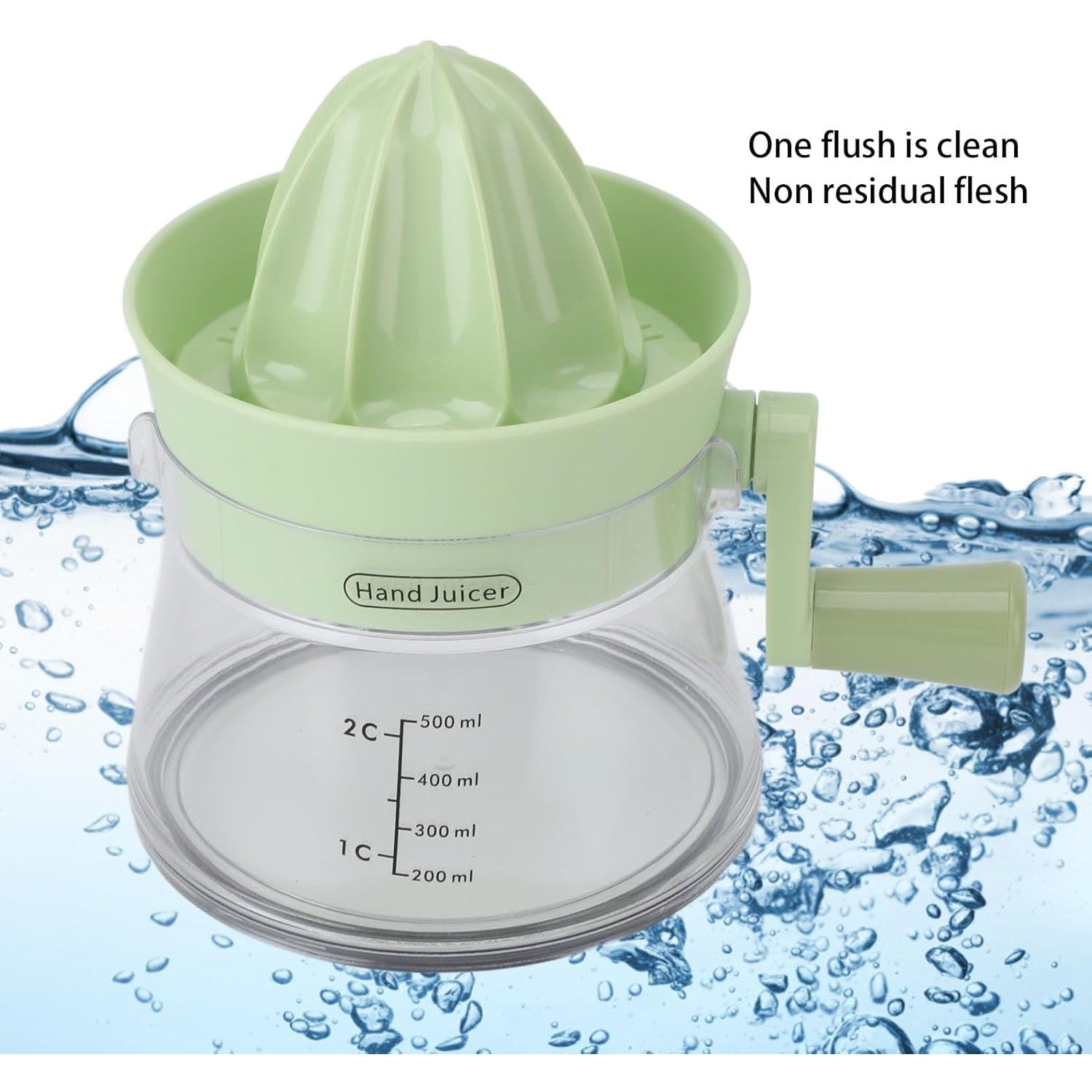 Storcator de Citrice Manual, Kadeny, Rezistente, Usor de Folosit si Depozitat, Durabil, Calitativ, 16.5x13cm, Transparent/ Verde