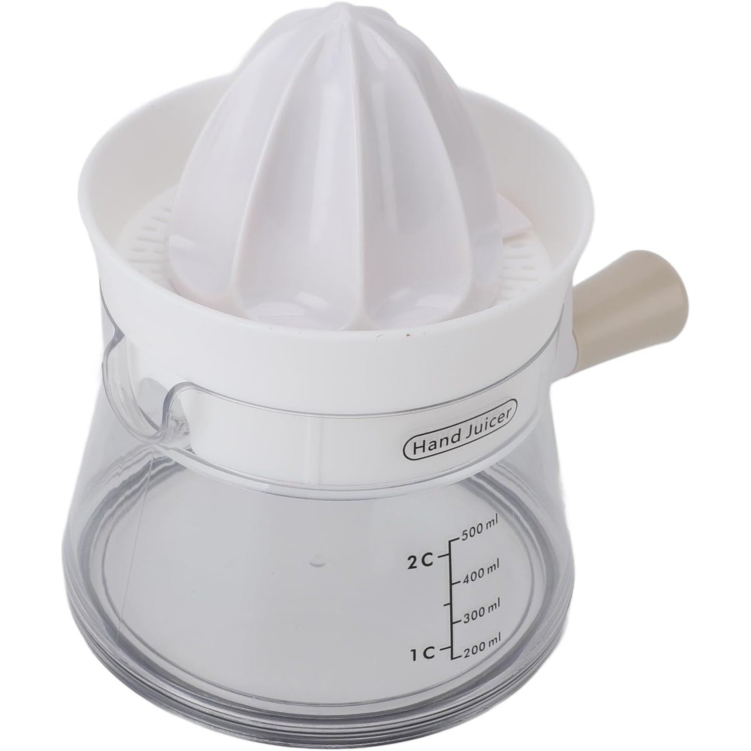 Storcator de Citrice Manual, Kadeny, Rezistente, Usor de Folosit si Depozitat, Durabil, Calitativ, 16.5x13cm, Transparent/ Alb