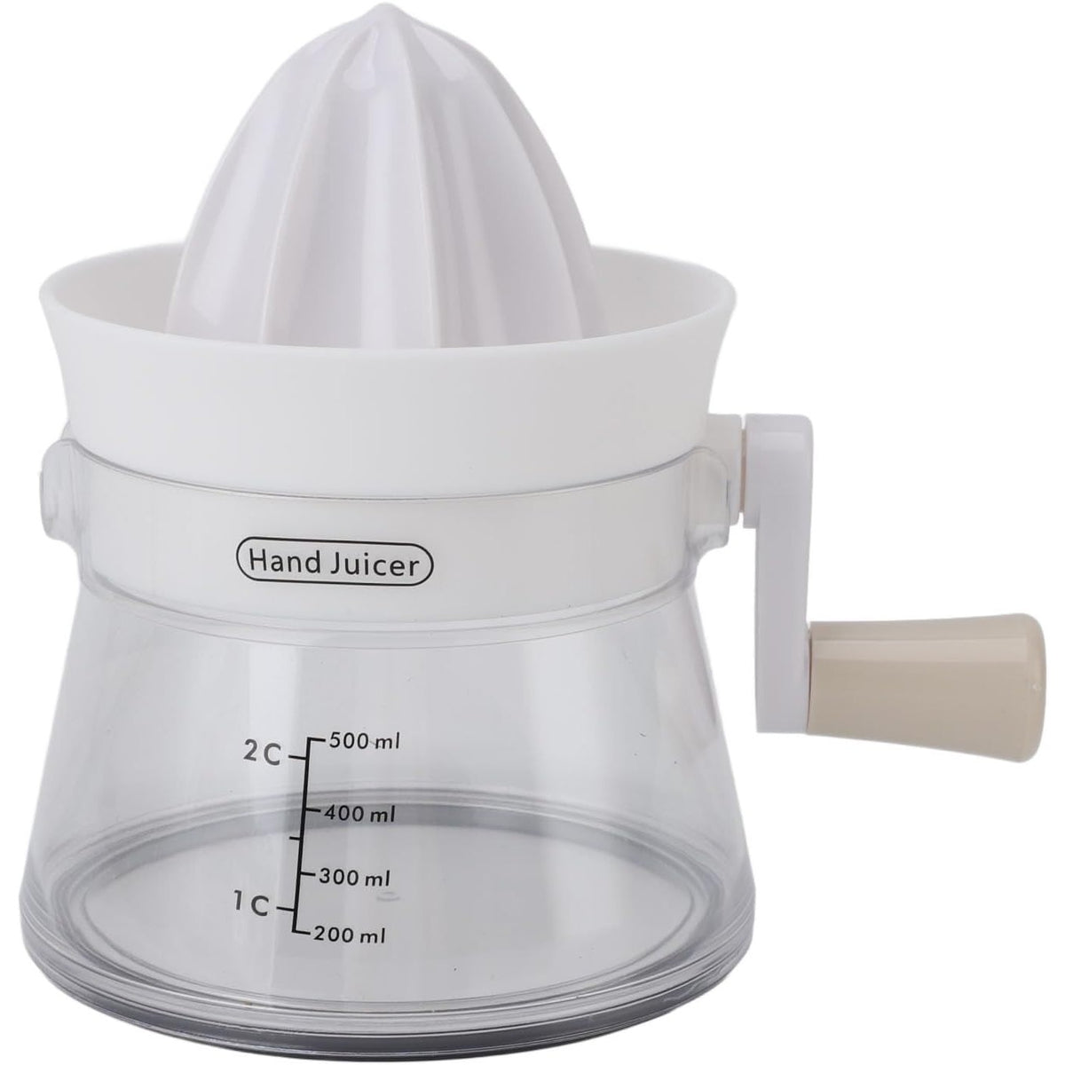 Storcator de Citrice Manual, Kadeny, Rezistente, Usor de Folosit si Depozitat, Durabil, Calitativ, 16.5x13cm, Transparent/ Alb