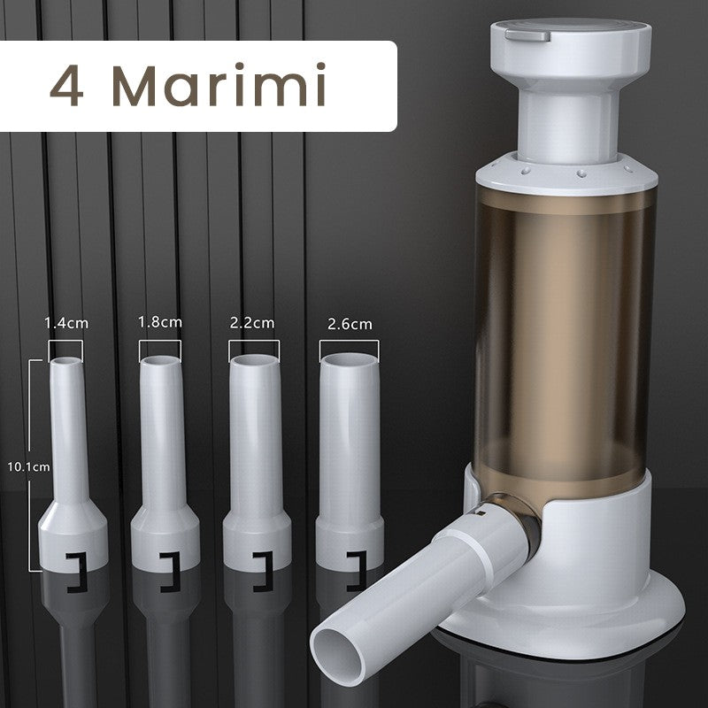 Aparat de Umplut Carnati, Kadeny, Manual Rezistent, Usor de Folosit si Depozitat, Durabil, Calitativ, 4 Tuburi/Marimi Incluse, 26.3 x 11 x 11 cm, Transparent Maro