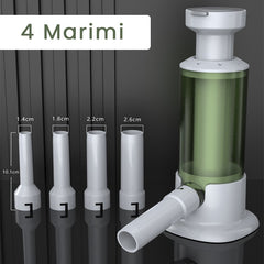 Aparat de Umplut Carnati, Kadeny, Manual Rezistent, Usor de Folosit si Depozitat, Durabil, Calitativ, 4 Tuburi/Marimi Incluse, 26.3 x 11 x 11 cm, Transparent Verde