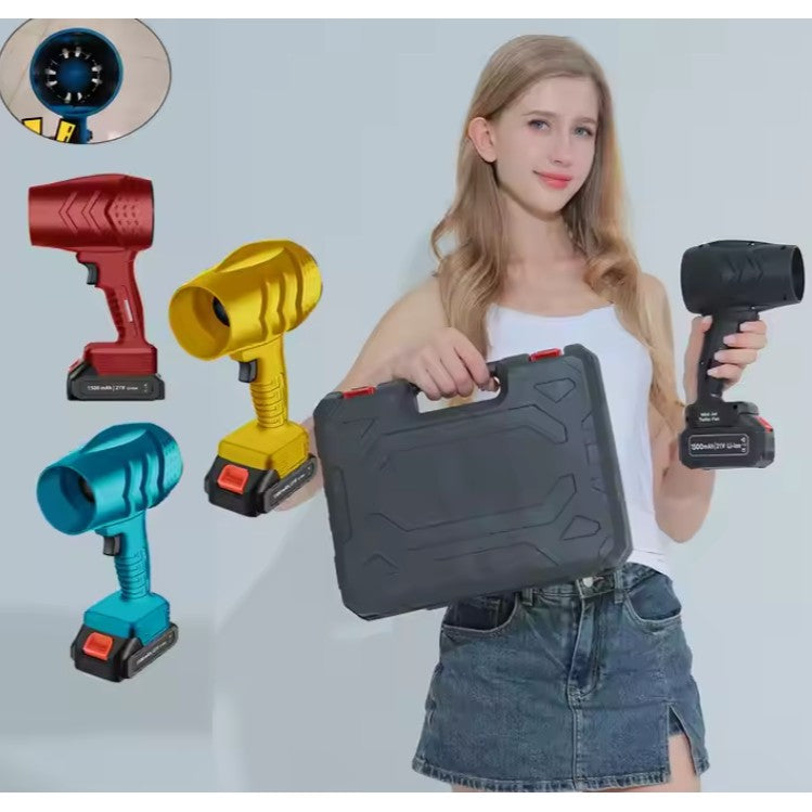 Suflanta de Aer Multifunctionala Portabila, Kadeny, Incarcare Auto, pentru Gratar, Masina, Indepartare Frunze si Praf, 1500 mAh, Viteta de Rotatie 25000 RPM, 2 Baterii de Li si Incarcator, Rosu