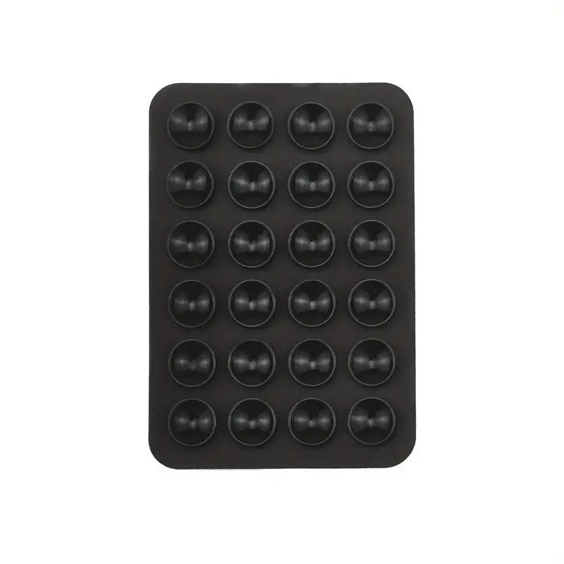 Suport Adeziv Universal, Kadeny, pentru Telefon/Tableta, cu 24 Ventuze, potrivit pentru Tik-Tok/Selfie/Vizionare Video, din Silicon, 8 x 5.5 x 1 cm, Negru