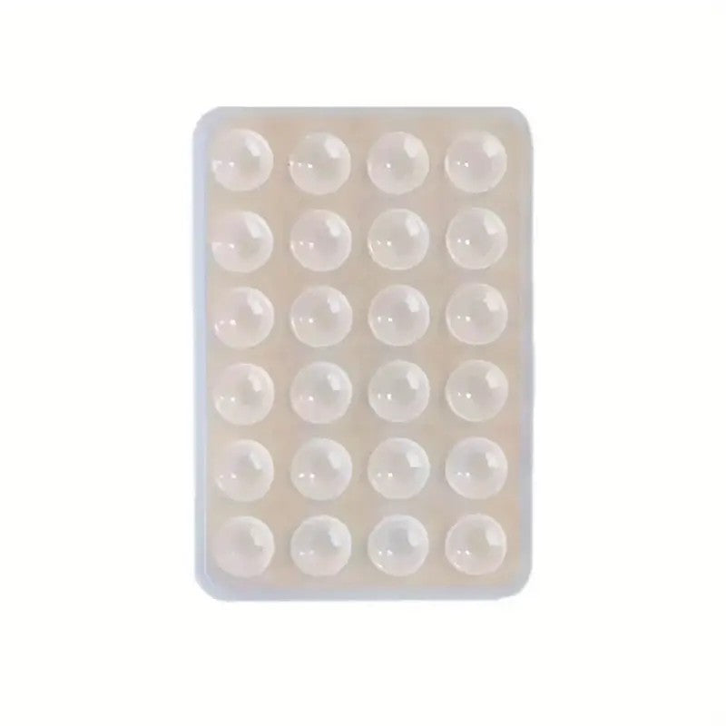 Suport Adeziv Universal, Kadeny, pentru Telefon/Tableta, cu 24 Ventuze, potrivit pentru Tik-Tok/Selfie/Vizionare Video, din Silicon, 8 x 5.5 x 1 cm, Transparent