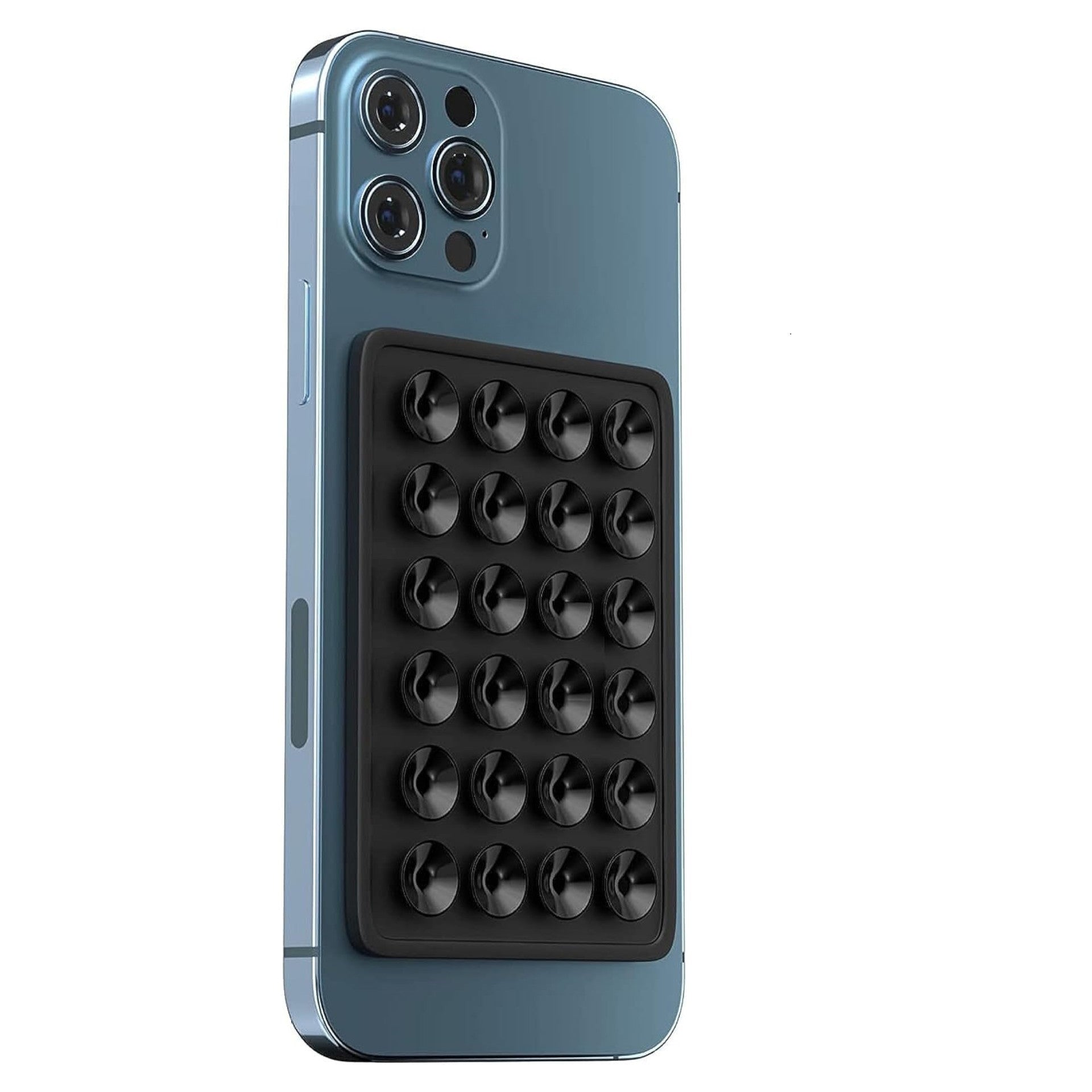 Suport Adeziv Universal, Kadeny, pentru Telefon/Tableta, cu 24 Ventuze, potrivit pentru Tik-Tok/Selfie/Vizionare Video, din Silicon, 8 x 5.5 x 1 cm, Negru