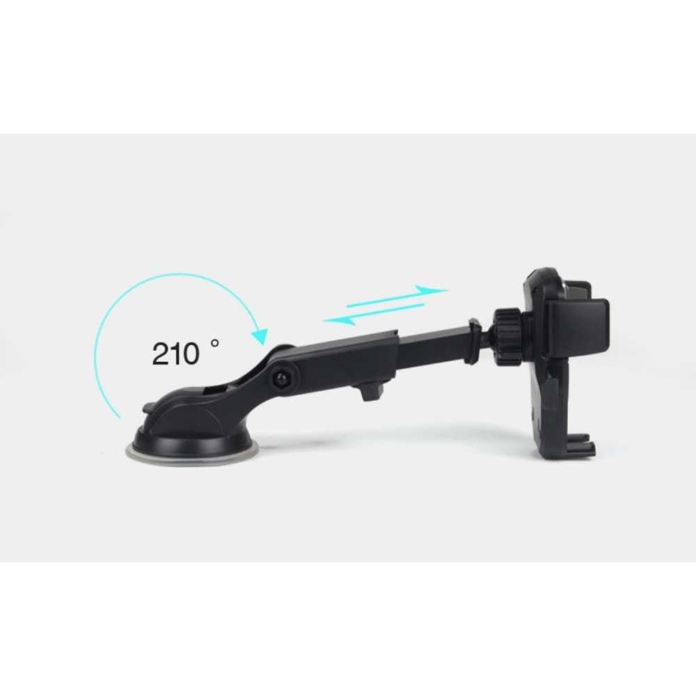 Suport auto cu brat telescopic Kadeny pentru telefon BK0049-C, Negru