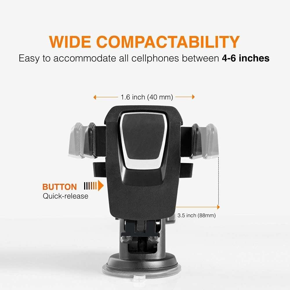 Suport auto Kadeny 3rd pentru telefon, Negru