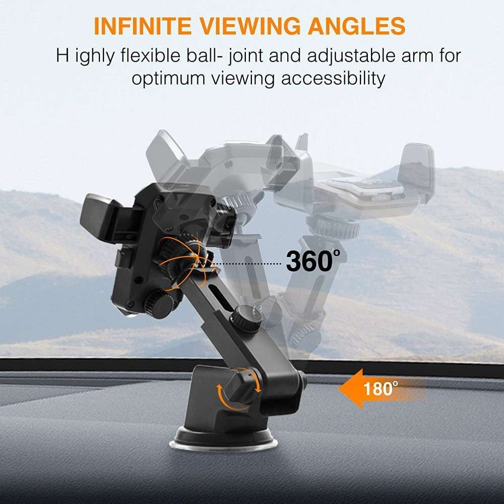 Suport auto Kadeny 3rd pentru telefon, Negru