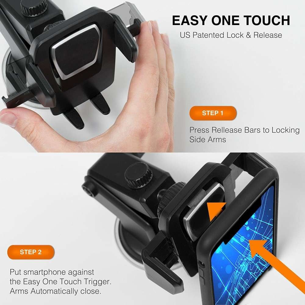 Suport auto Kadeny 3rd pentru telefon, Negru