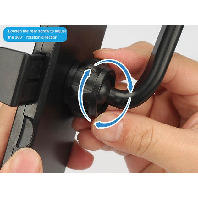 Suport auto Kadeny cu atasare la oglinda retrovizoare, rotativ 360 de grade si retractabil, multifunctional, compatibil cu toate telefoanele mobile, Finisaj Carbon, Negru