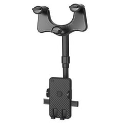Suport auto Kadeny cu atasare la oglinda retrovizoare, rotativ 360 de grade si retractabil, multifunctional, compatibil cu toate telefoanele mobile, Finisaj Carbon, Negru