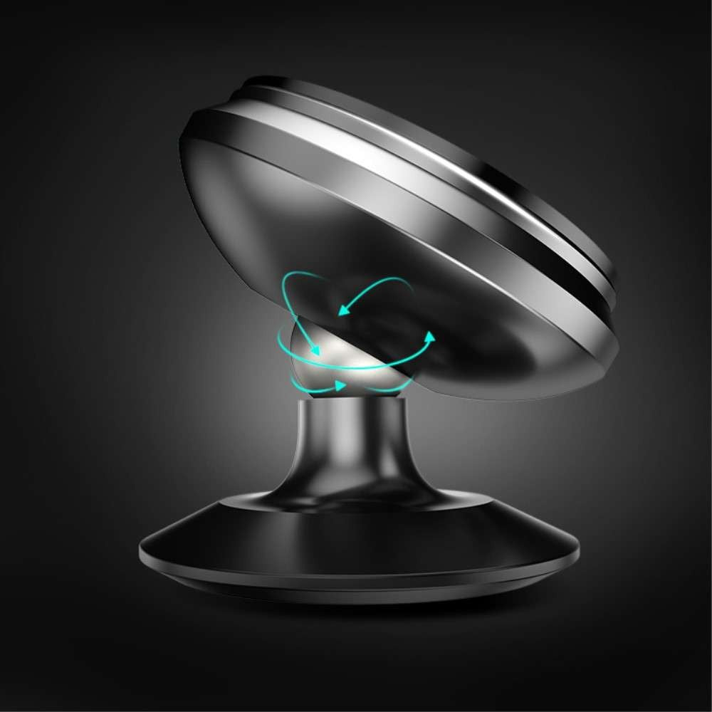 Suport auto Kadeny magnetic rotire 360 grade V2 pentru telefon, Negru