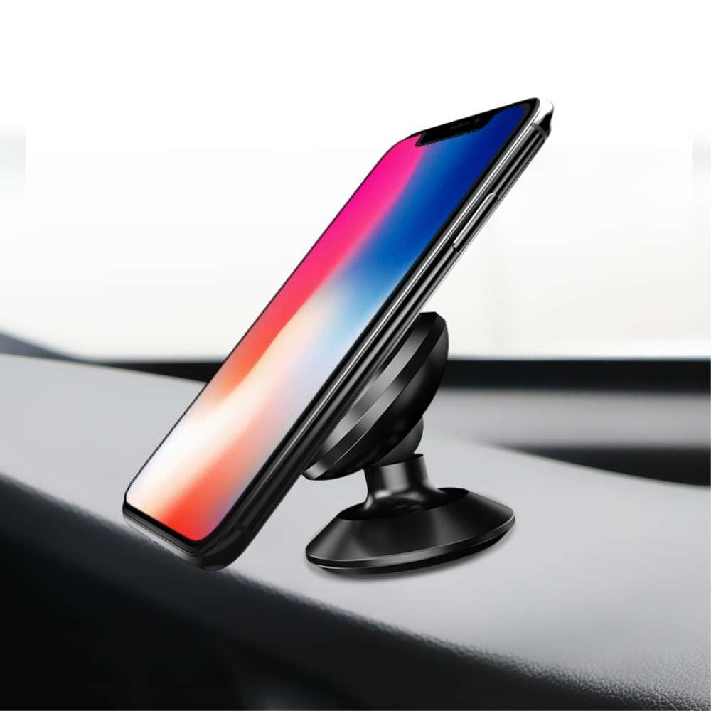 Suport auto Kadeny magnetic rotire 360 grade V2 pentru telefon, Negru