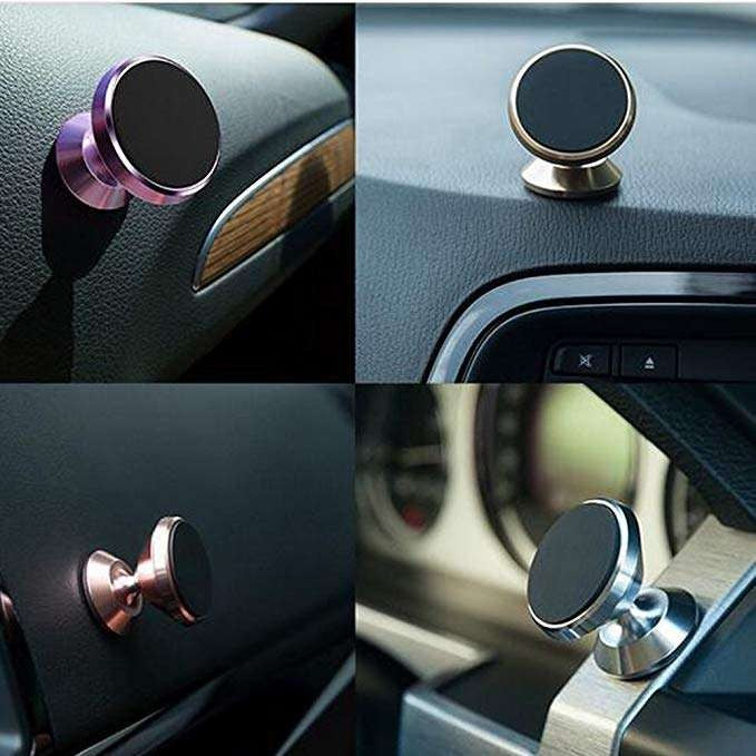 Suport auto Kadeny magnetic rotire 360 grade V2 pentru telefon, Negru