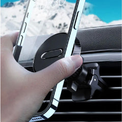 Suport Auto Magnetic Kadeny 360 grade cu prindere de grila de aerisire, 50 mm, Ajustabil, 4 Magneti  incorporati, Negru