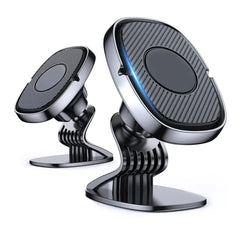 Suport Auto Magnetic Kadeny 360 grade cu adeziv, 53 mm, Holder JS - 668, compatibil cu dispozitive intre 4" - 7", Ajustabil, 6 Magneti Neodymium  incorporati, Negru