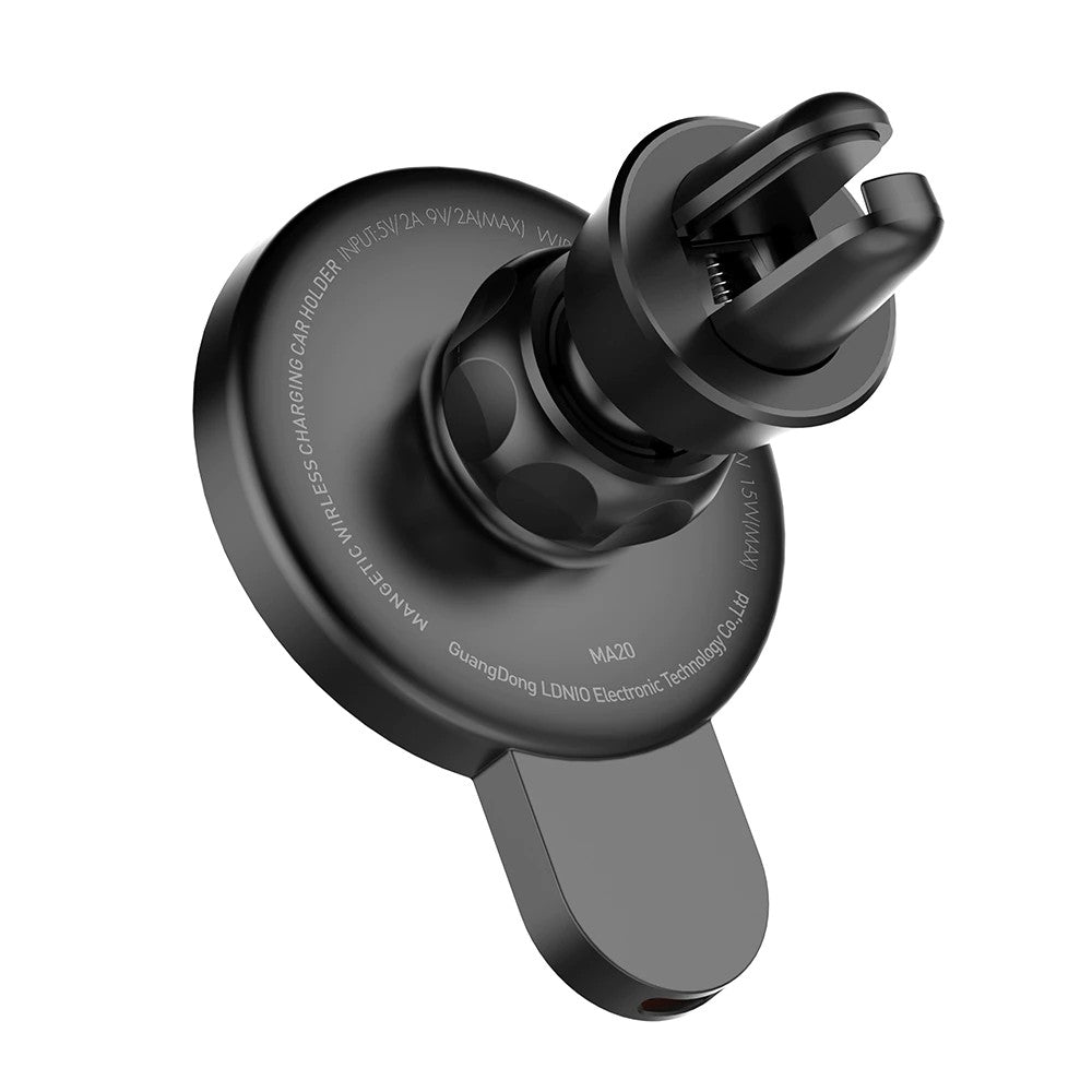 Suport auto MagSafe cu incarcare wireless 15W, Kadeny, pentru seria iPhone 12, seria iPhone 13 si seria iPhone 14, Negru