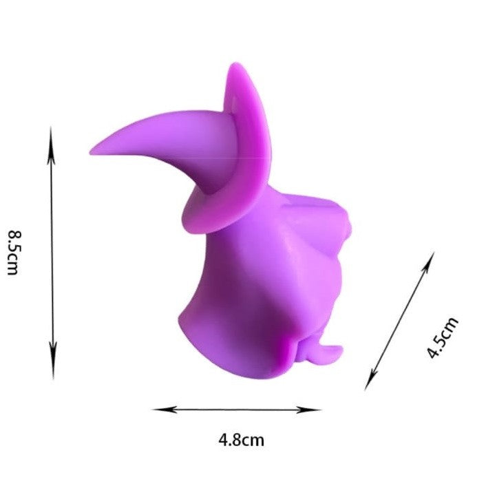 Suport Capac Anti-Varsare, Suport Lingura pentru Oala, Kadeny, Model Vrajitoare, din Silicon, Mov