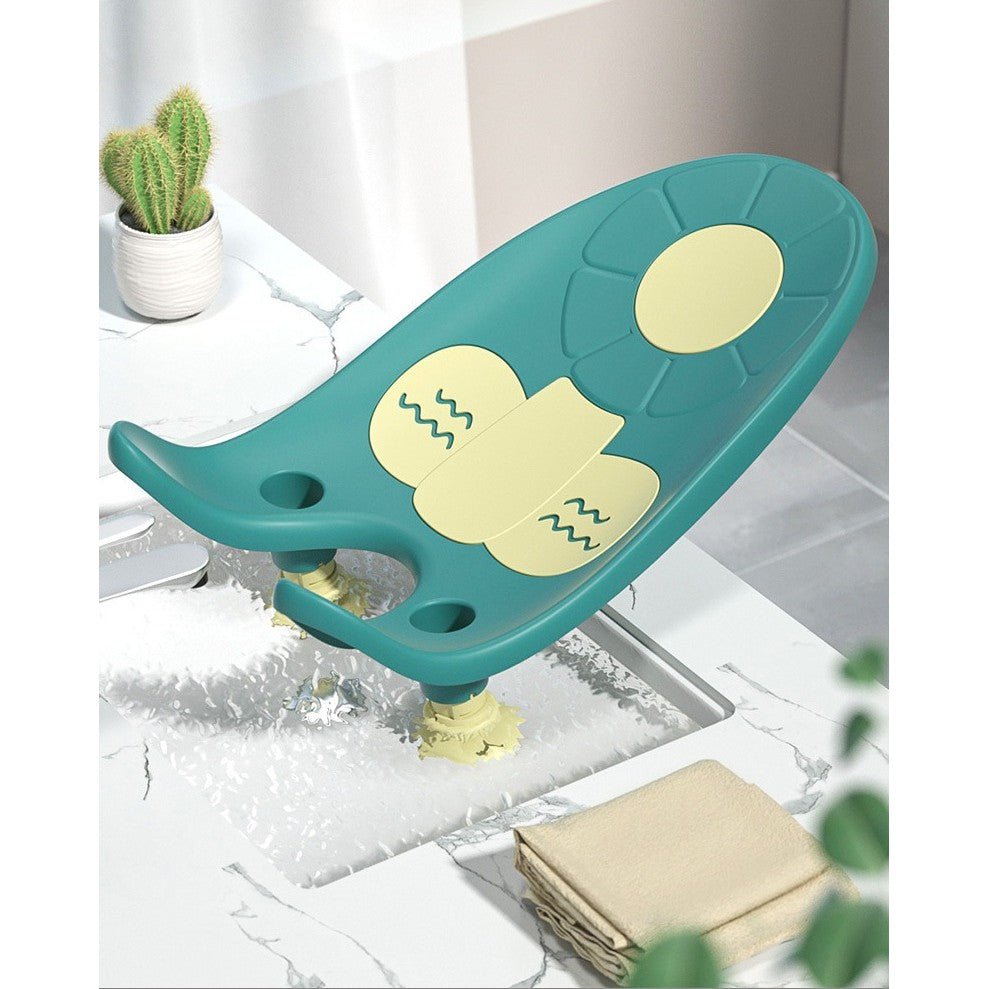 Suport de Baie Bebelusi, Kadeny, 0-12 luni, Montare pe Chiuveta/Lavoar/Cada, Ventuze Antiderapante cu Intaltime Reglabila, 50 x 24 x 12.5 cm, Verde