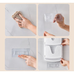 Suport de Bucatarie, Kadeny, pentru Capace/Tocatoare, din Plastic, Colectare Apa Scursa, Montare fara Perfoarare, 33.3 x 20.7 x 3.5 cm, Alb