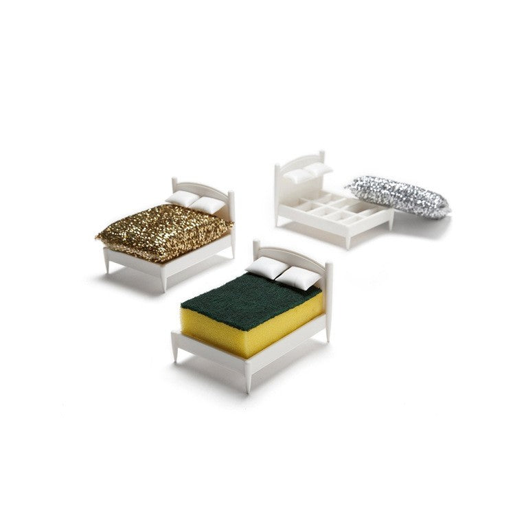 Suport de Scurgere, Kadeny, pentru Burete/Sarma, Model Pat, Alb