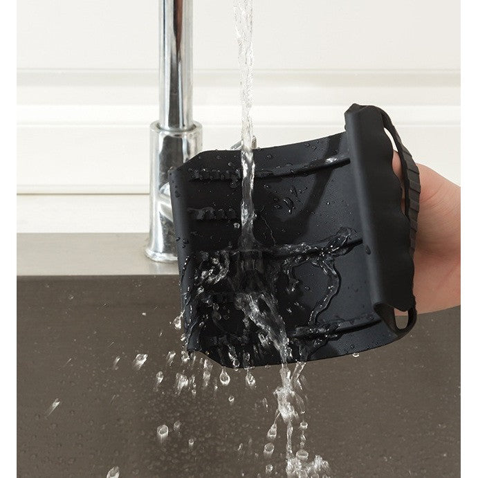 Suport de Silicon Multifunctional de Mana, Kadeny, pentru Cuptor, Alimente Fierbinti, Carne, Izolare Termica, Anti-alunecare, 18x12x1.5 cm, Negru