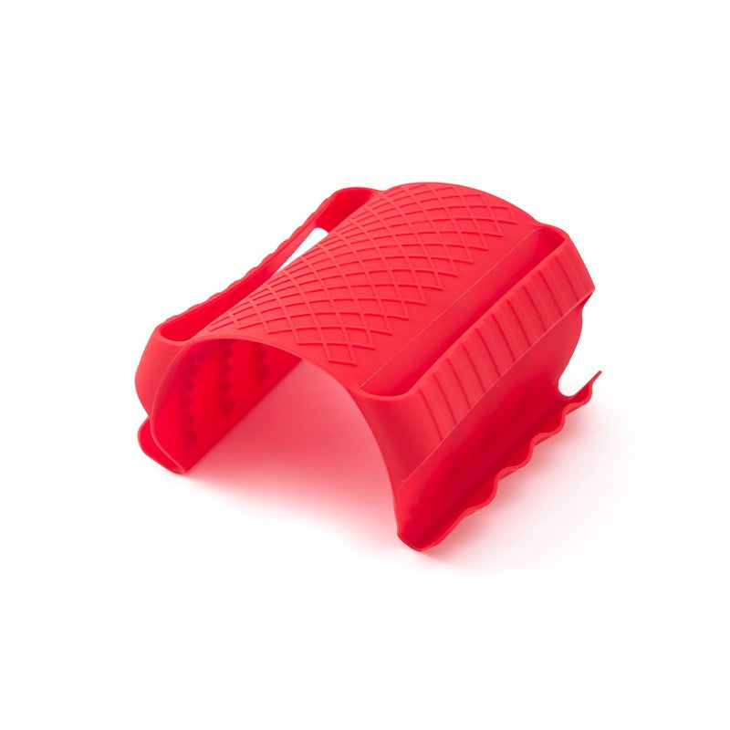 Suport de Silicon Multifunctional de Mana, Kadeny, pentru Cuptor, Alimente Fierbinti, Carne, Izolare Termica, Anti-alunecare, 18x12x1.5 cm, Rosu