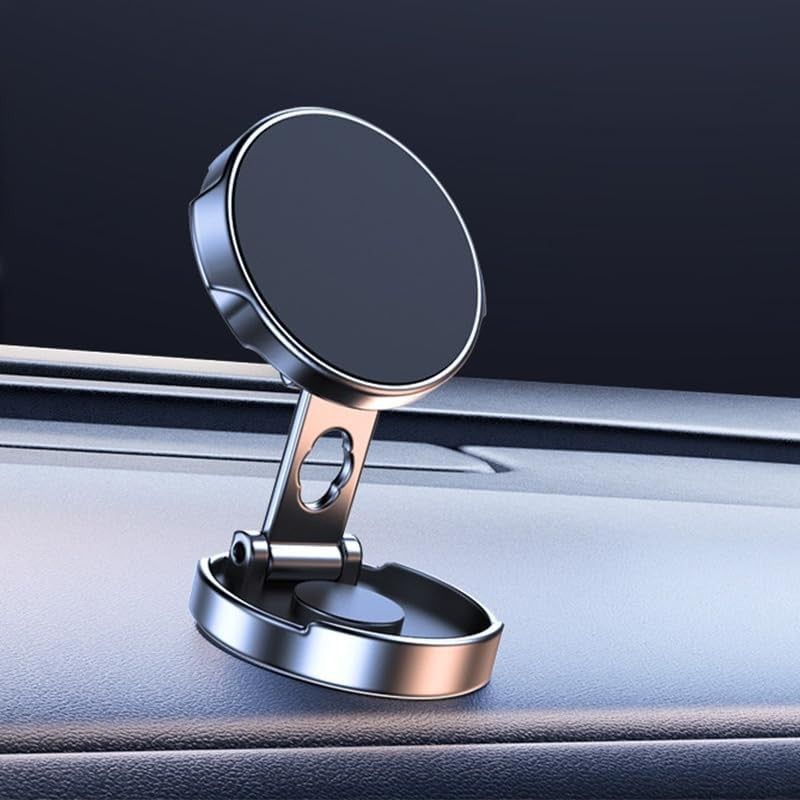 Suport de Telefon, Kadeny, cu Adeziv, din ABS si Magnet, Pliabil, Diametru 4.4 cm, Universal, Argintiu