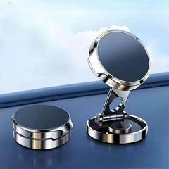 Suport de Telefon, Kadeny, cu Adeziv, din ABS si Magnet, Pliabil, Diametru 4.4 cm, Universal, Argintiu