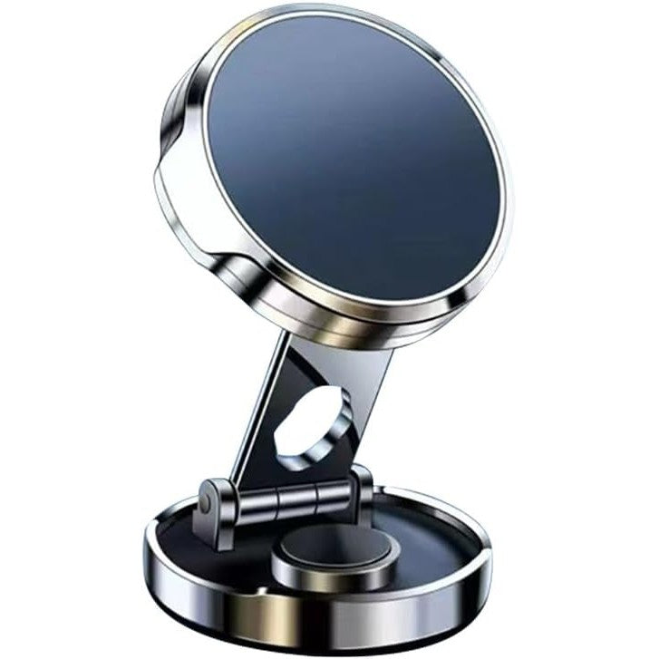 Suport de Telefon, Kadeny, cu Adeziv, din ABS si Magnet, Pliabil, Diametru 4.4 cm, Universal, Argintiu